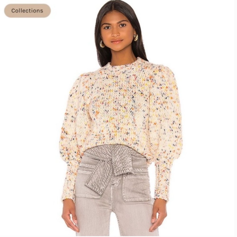 Ulla Johnson Cream Multicolor Knit Sweater